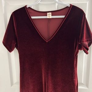 Merlot Sunday velvet romper